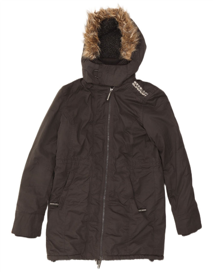 Giacca parka con cappuccio grafico da uomo Superdry UK 38 Poliestere grigio medio