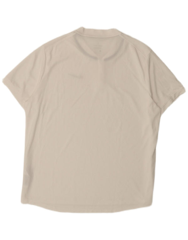 T-shirt NIKE da uomo Dri Fit vestibilità standard Top XL poliestere bianco