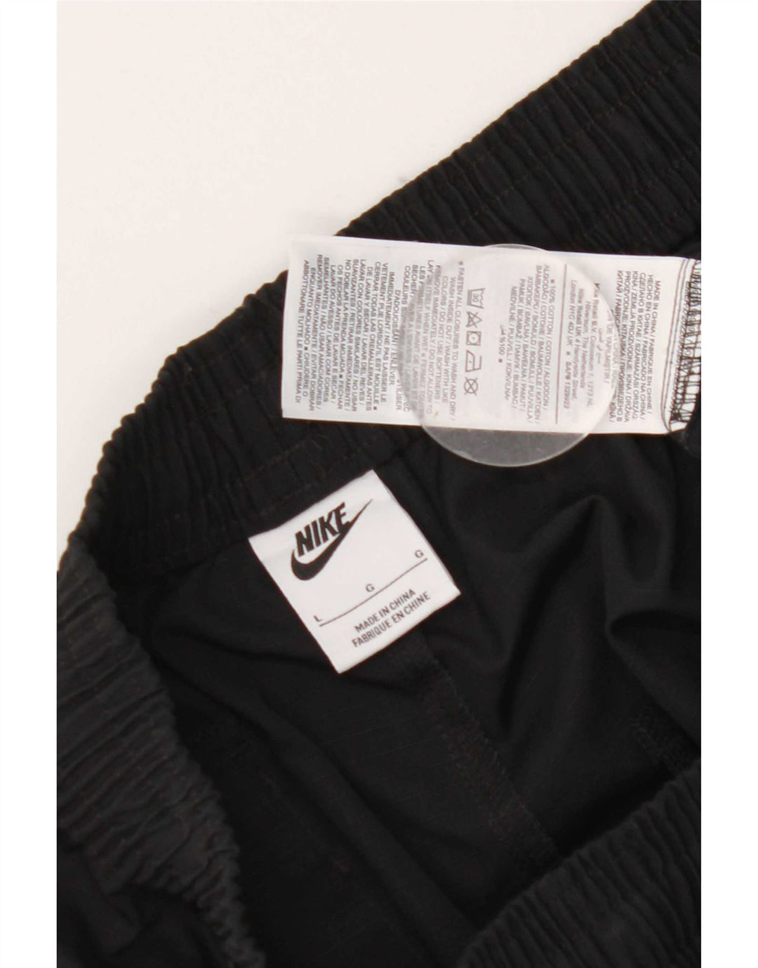 Pantaloncini cargo Nike da uomo grandi W34 in cotone nero