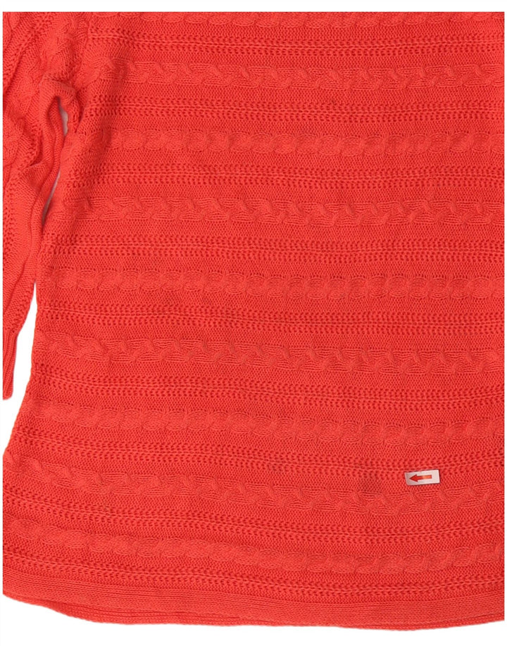 CHAPS Maglione maglione classico con scollo a barca da donna UK 12 Arancione medio