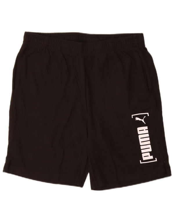PUMA Mens Graphic Sport Shorts Large  Black