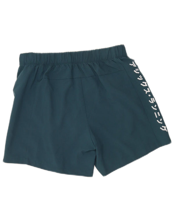 Pantaloncini sportivi grafici da uomo Asics medi in poliestere blu navy