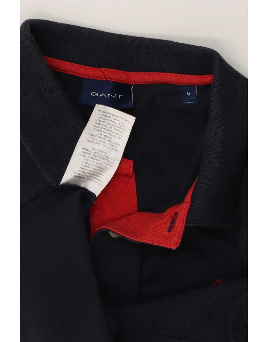 Polo da uomo Gant in cotone blu navy medio