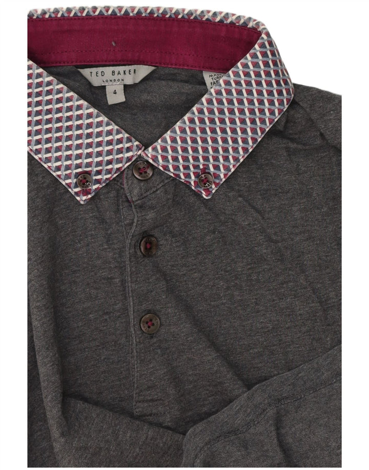 Polo da uomo Ted Baker taglia 4 grande grigia