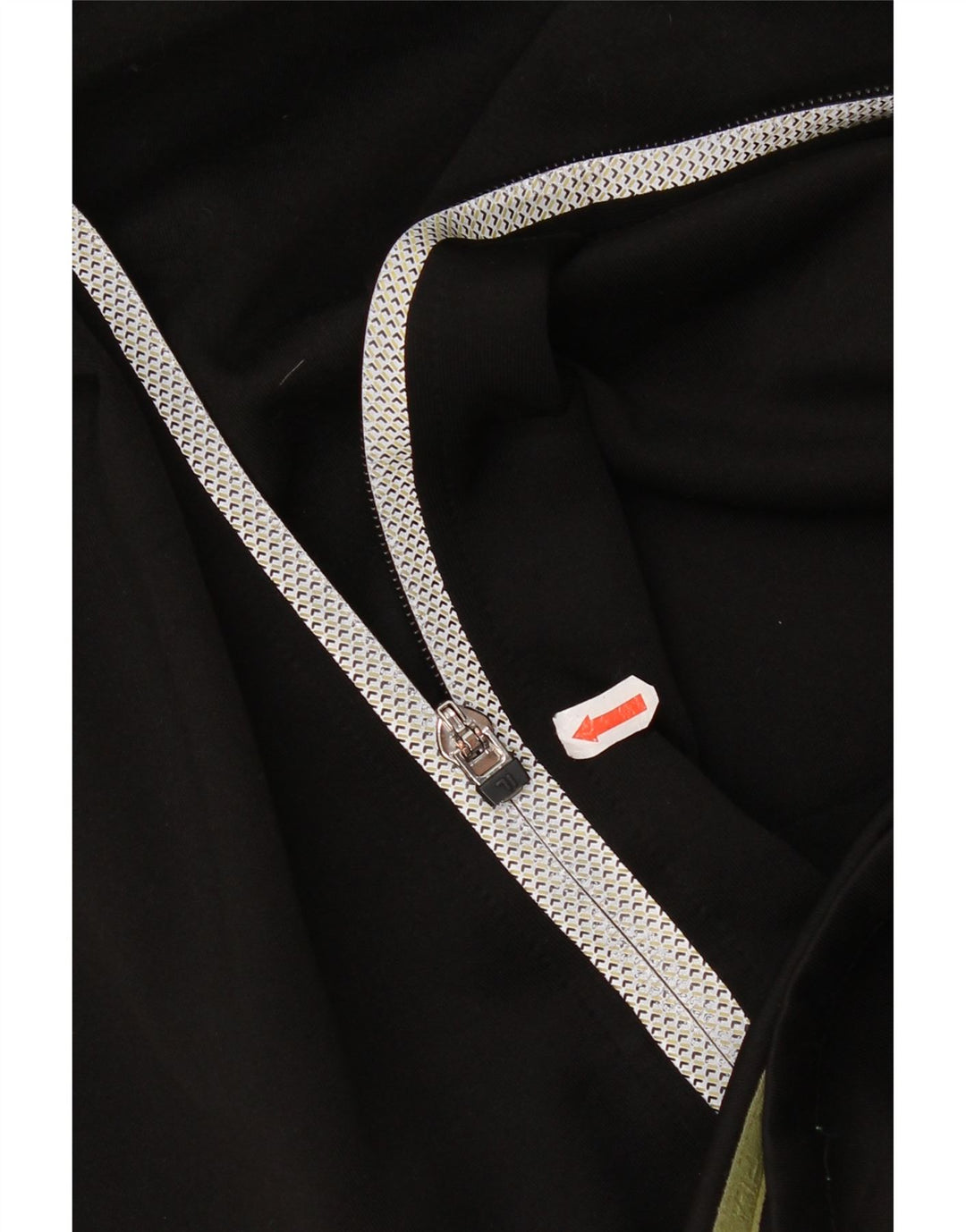 Maglione con cappuccio e zip da uomo Fila grande in poliestere nero