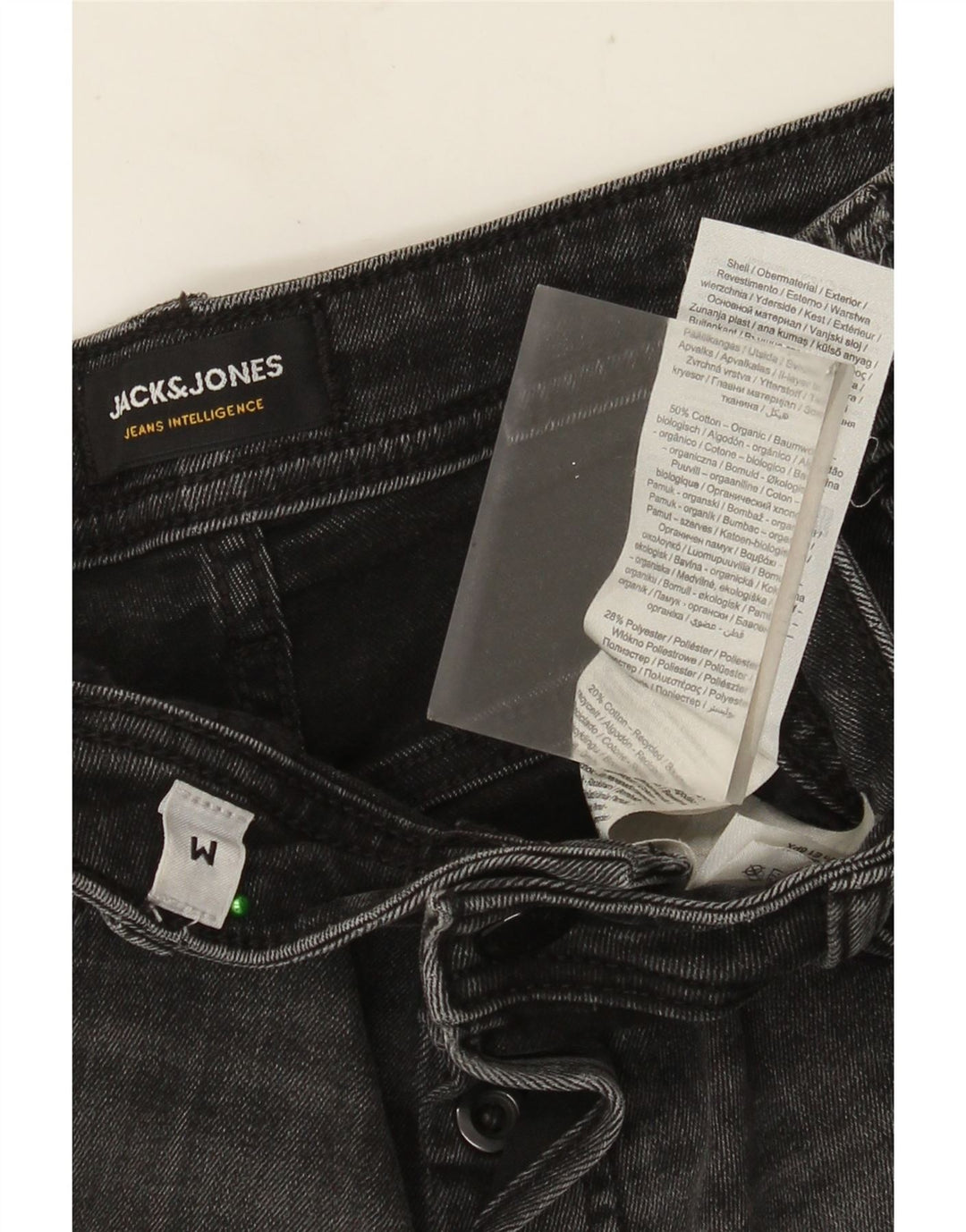 JACK & JONES Pantaloncini di jeans da uomo medi W32 in cotone grigio
