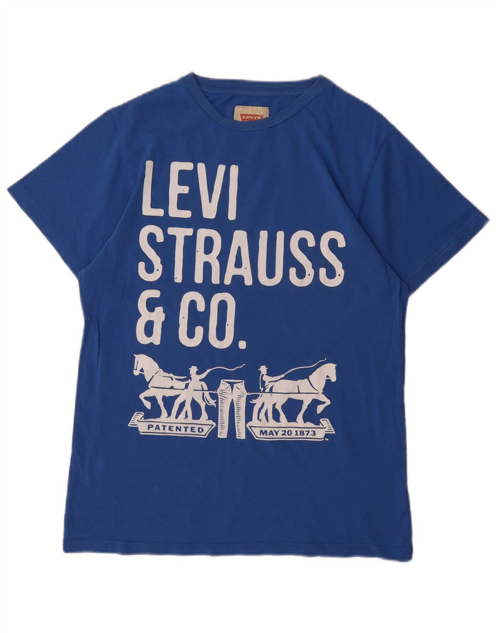 T-shirt grafica per ragazzi LEVI'S 15-16 anni in cotone blu