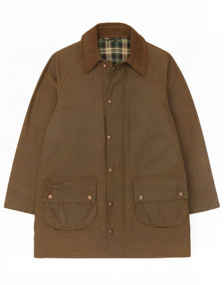 Giacca da uomo in cotone cerato Barbour Gamefair taglia 38 piccola kaki