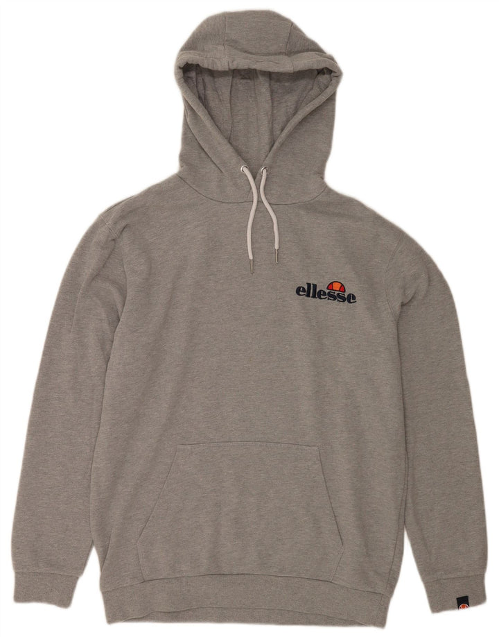 Felpa con cappuccio da uomo Ellesse grande in cotone grigio