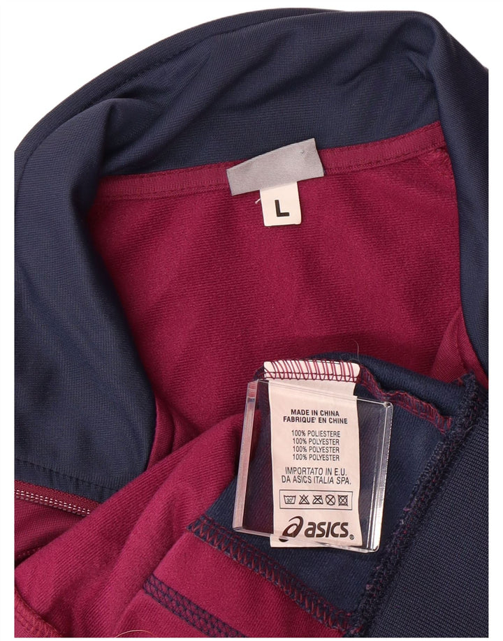 Giacca da tuta da donna ASICS UK 14 Large Viola Colourblock Poliestere