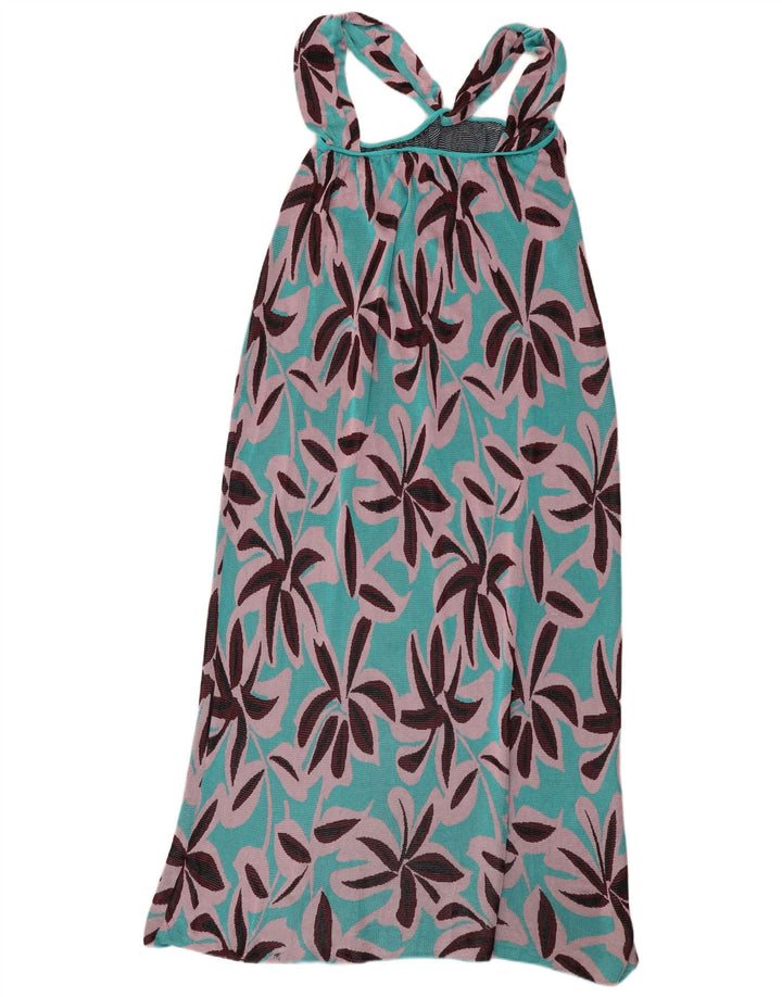 Maxi prendisole Zara da donna UK 12 Viscosa floreale blu medio
