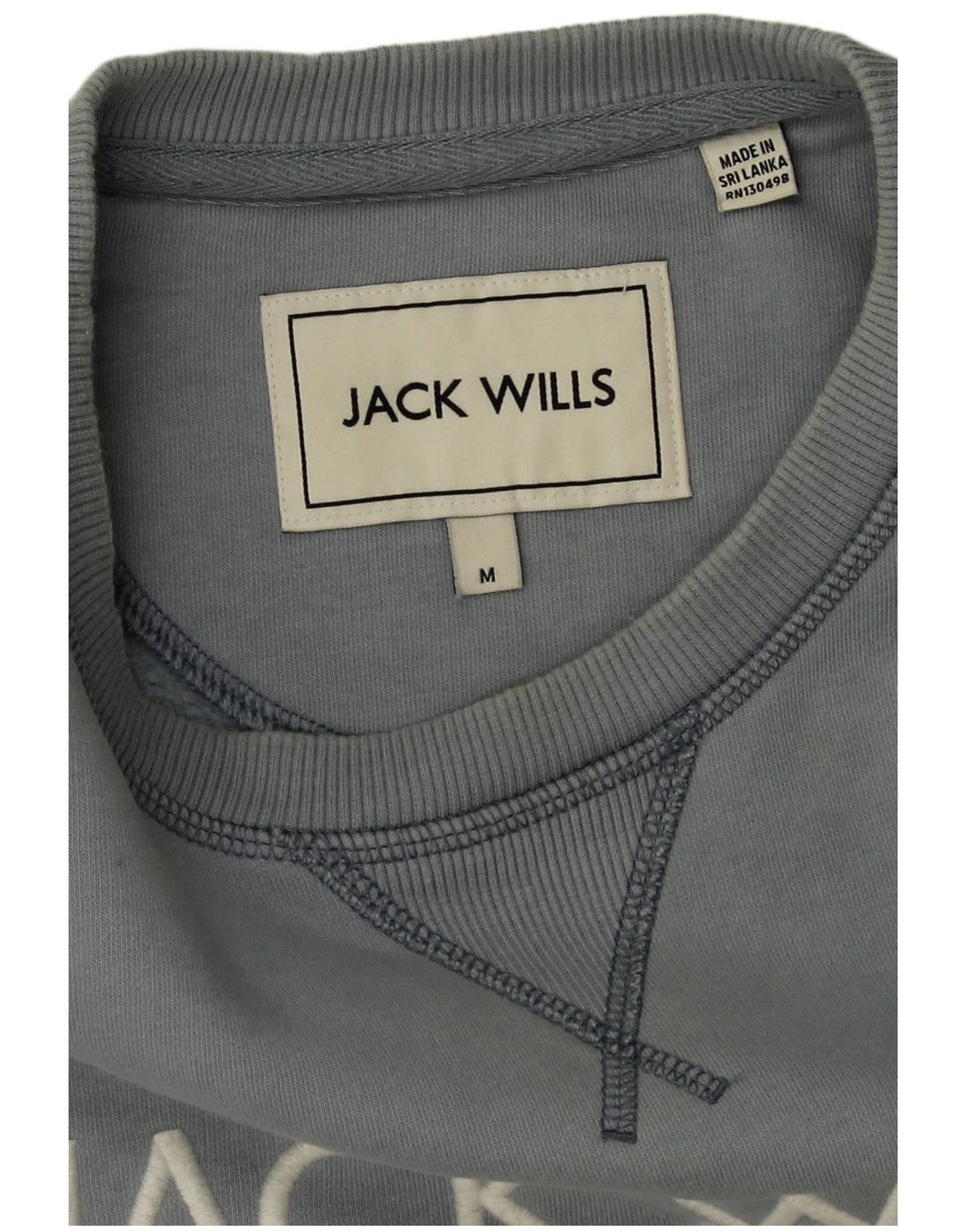 Felpa grafica da uomo Jack Wills, maglione, cotone blu medio