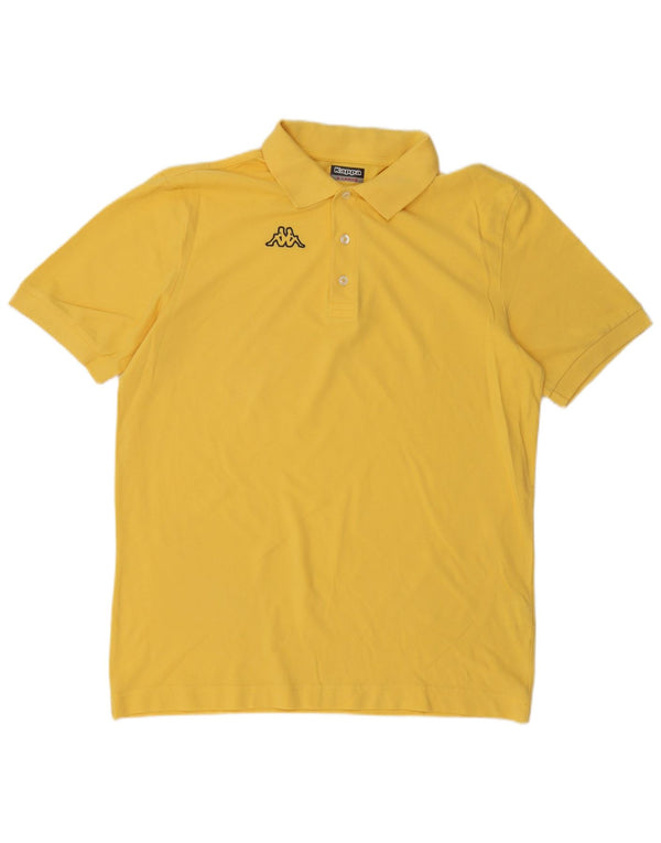 Polo grafica da uomo Kappa XL in cotone giallo