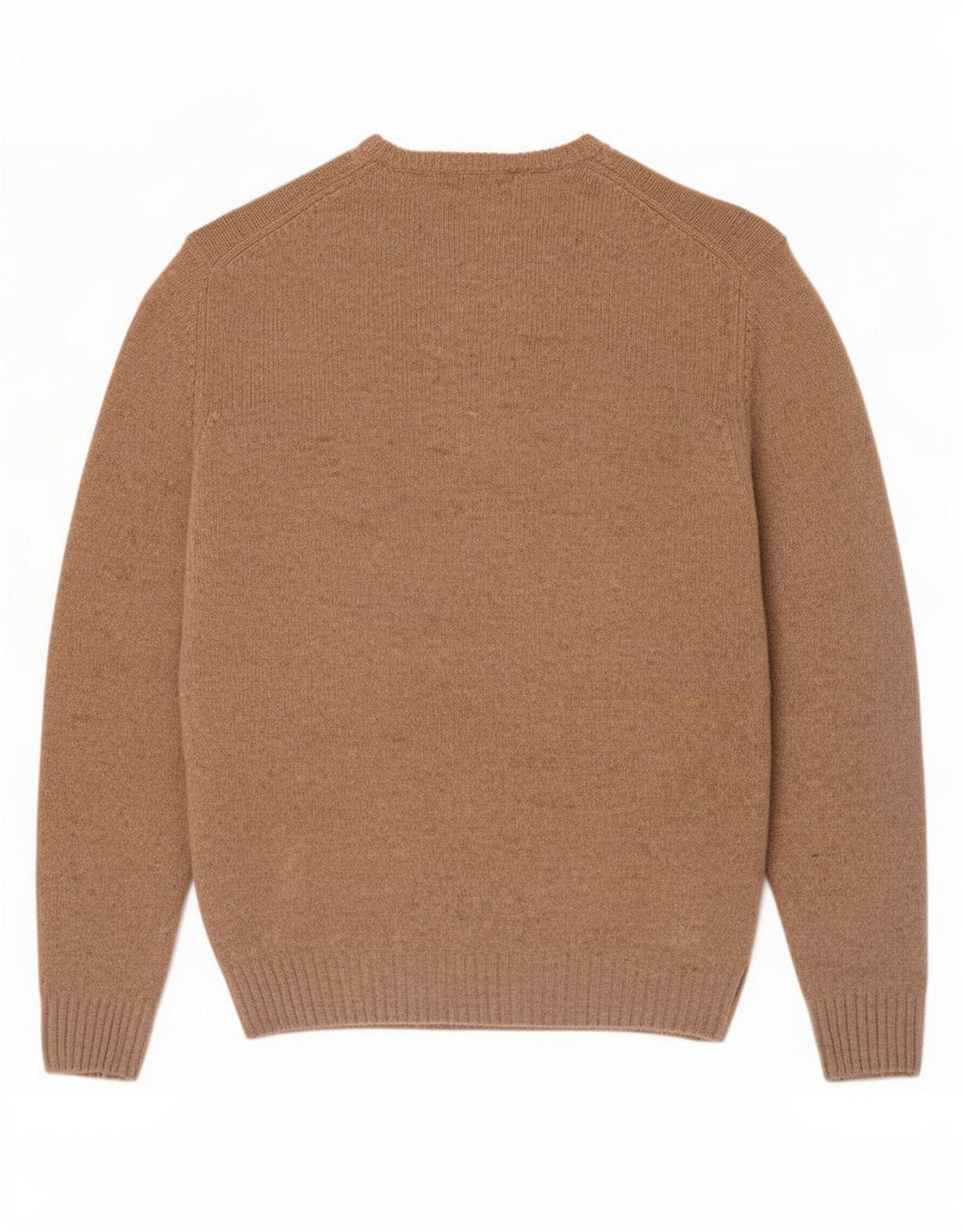 Marlboro Classics Maglione girocollo da uomo in lana d'agnello beige grande