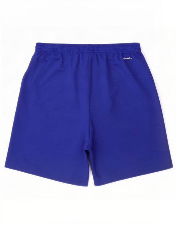 Pantaloncini sportivi Adidas Climalite da uomo in poliestere blu medio