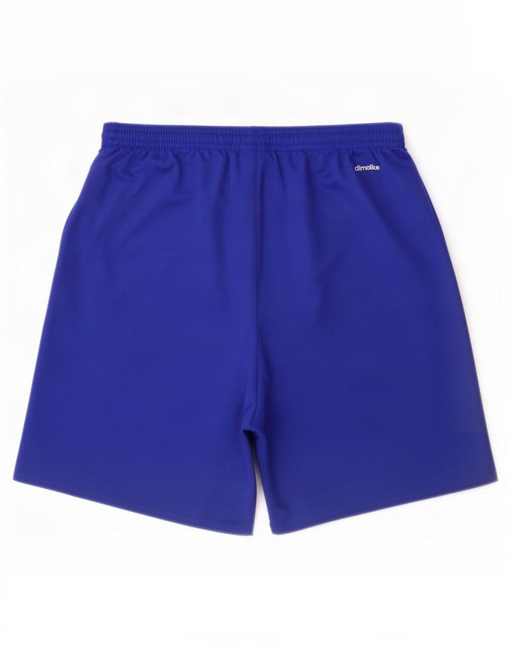 Pantaloncini sportivi Adidas Climalite da uomo in poliestere blu medio