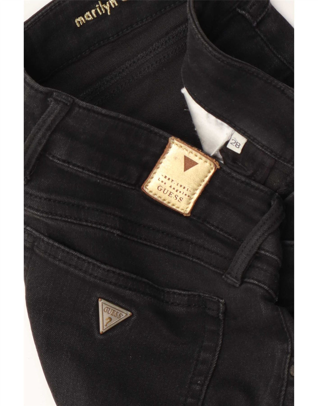 Jeans skinny Guess Marilyn da donna W28 L28 neri