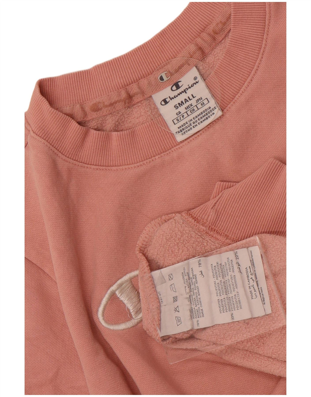 Felpa oversize con grafica corta da donna Champion, taglia UK 10, piccola rosa