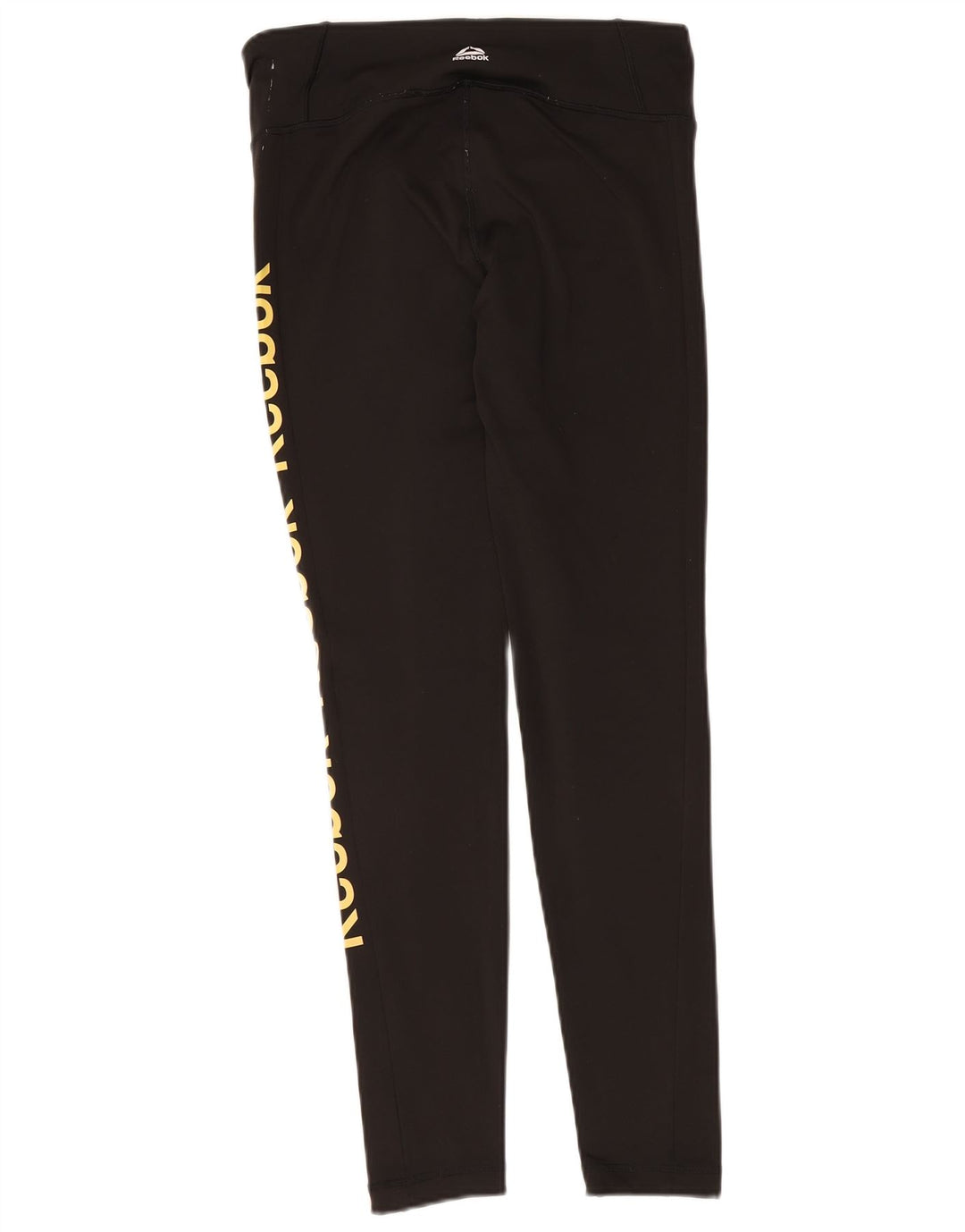 REEBOK Womens Graphic Leggings UK 12/14 Medium  Black