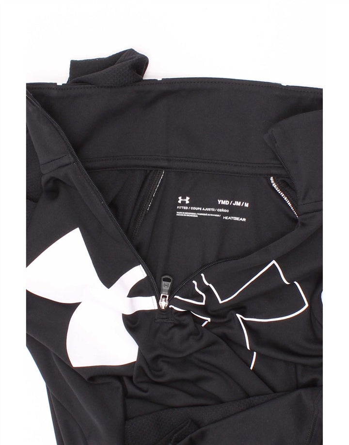 Top grafico aderente per ragazze Under Armour manica lunga 9-10 anni medio nero