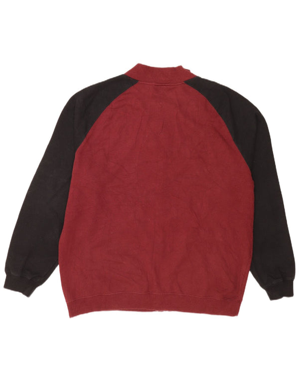 Giacca da tuta da uomo Champion XL in cotone color block bordeaux