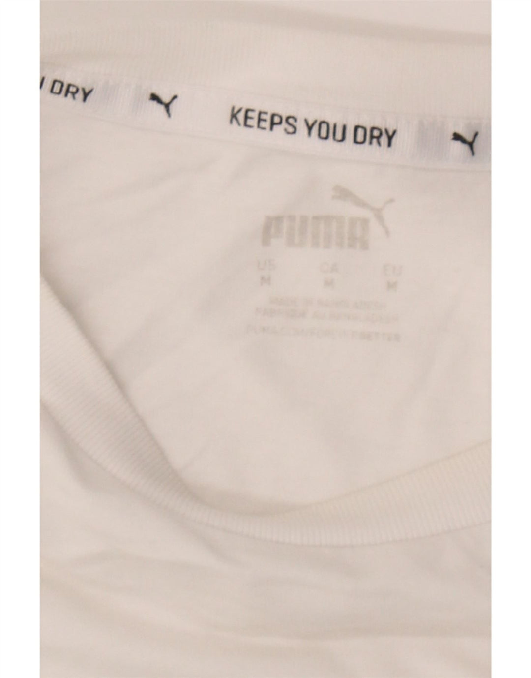 PUMA Mens Graphic T-Shirt Top Medium White Cotton Vintage Puma and Second-Hand Puma from Messina Hembry 