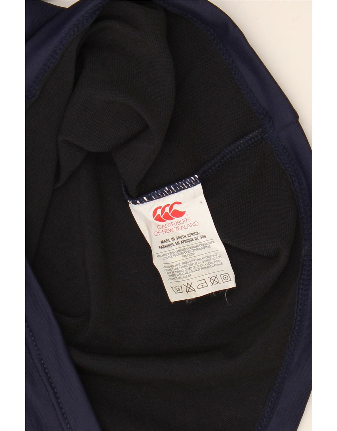 CANTERBURY Mens T-Shirt Top Small Navy Blue Nylon Vintage Canterbury and Second-Hand Canterbury from Messina Hembry 