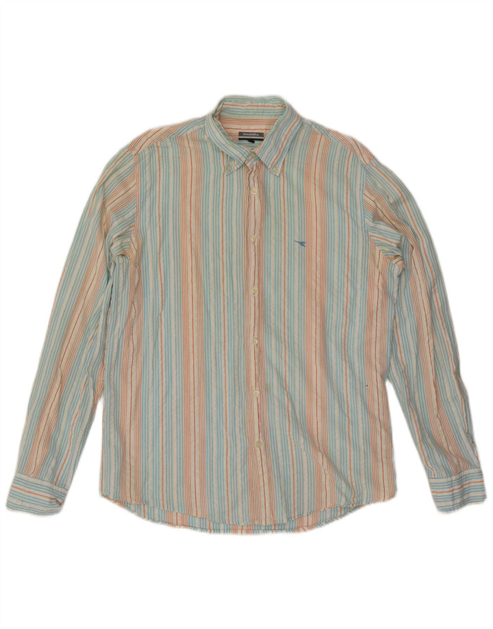 Camicia Diadora Uomo Large in Cotone Rigato Multicolor