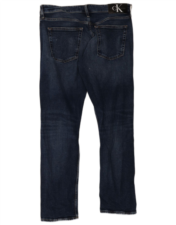 Jeans slim da uomo Calvin Klein W34 L32 cotone blu