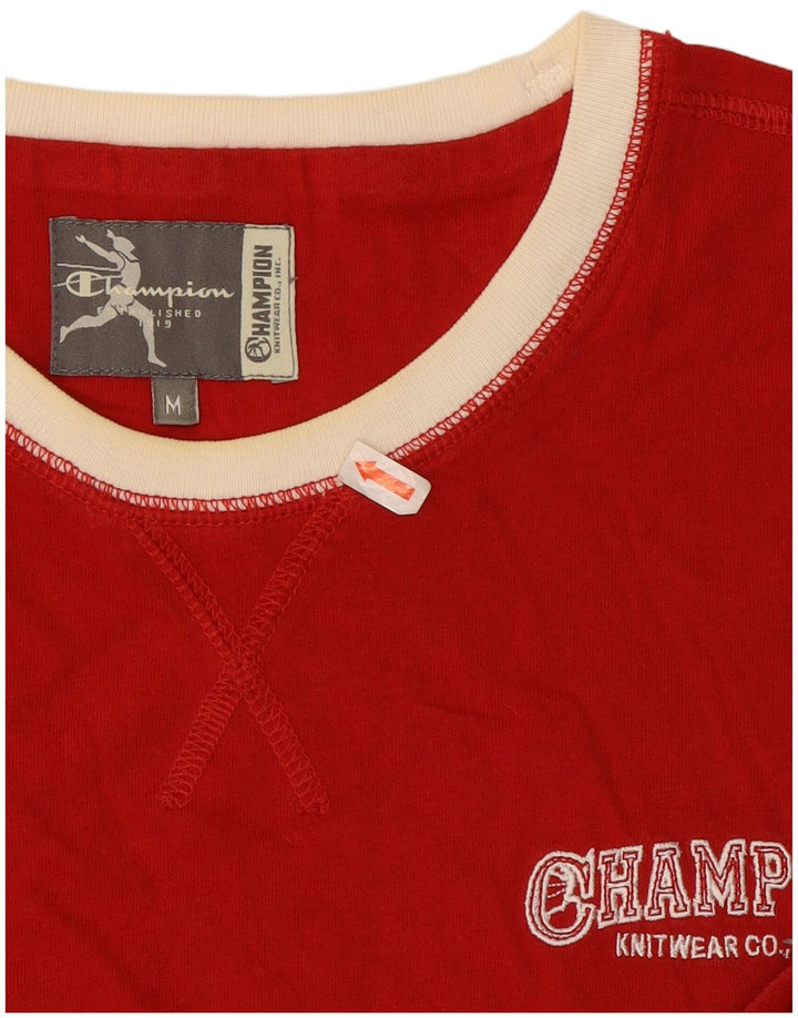 T-shirt da uomo Champion Top in cotone rosso medio