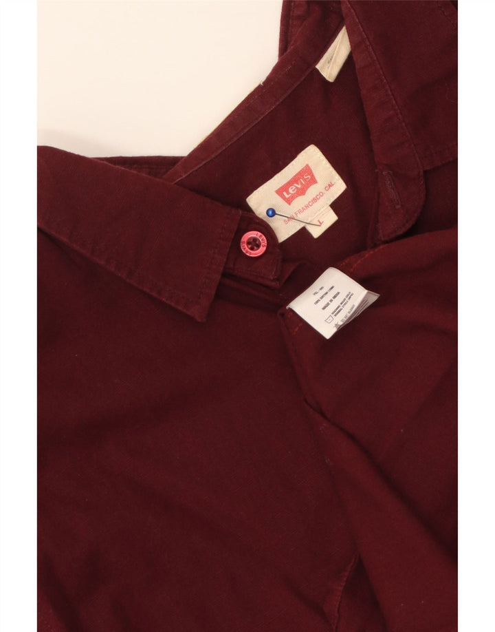 Camicia Levi's Uomo Large in cotone bordeaux