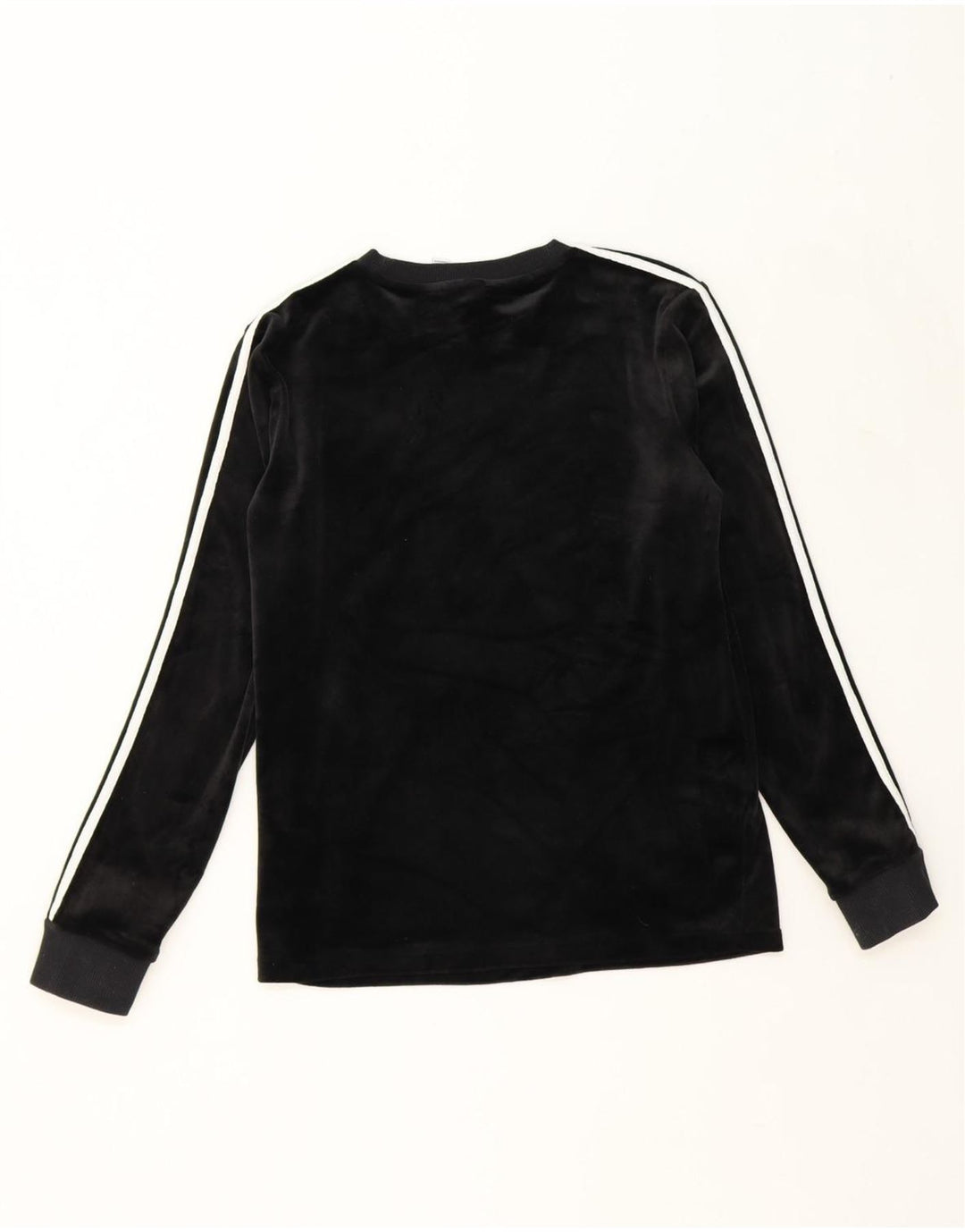 ADIDAS Womens Fleece Sweatshirt Jumper UK 8 Small Black Polyester Vintage Adidas and Second-Hand Adidas from Messina Hembry 