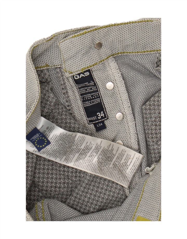 Pantaloni Casual Slim Uomo Gas W34 L34 Lyocell Grigio