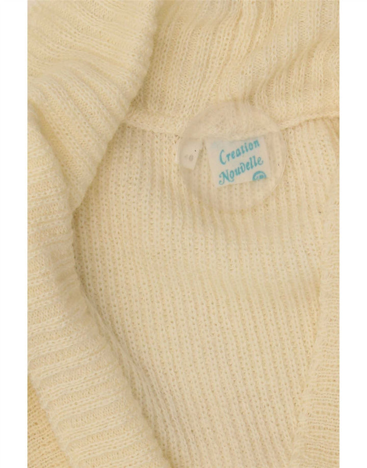 Maglione cardigan oversize da donna Creation IT 40 piccolo acrilico bianco sporco