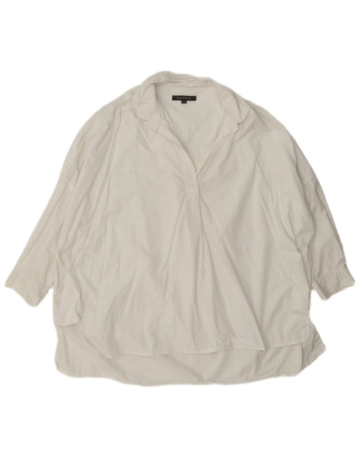 Camicia pullover oversize da donna con maniche a 3/4 French Connection UK 18 XL Bianca