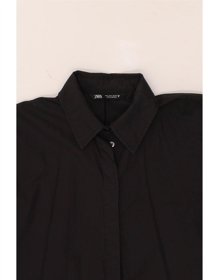 ZARA Womens Oversized Shirt UK 10 Small Black Vintage Zara and Second-Hand Zara from Messina Hembry 