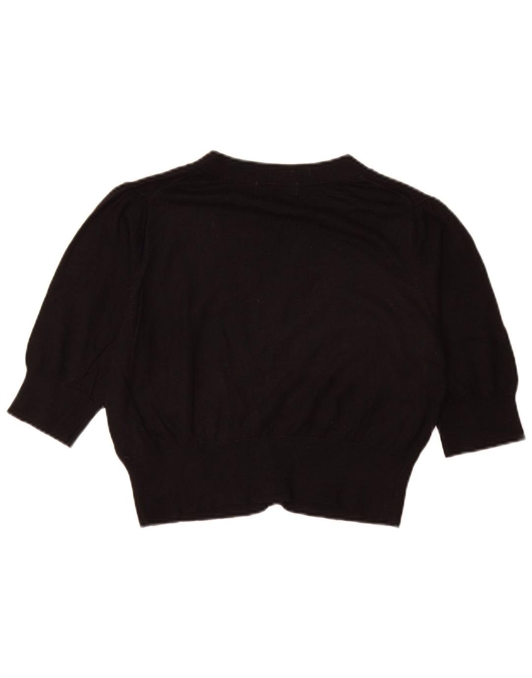 Maglione cardigan corto da donna Marks & Spencer UK 14 medio nero