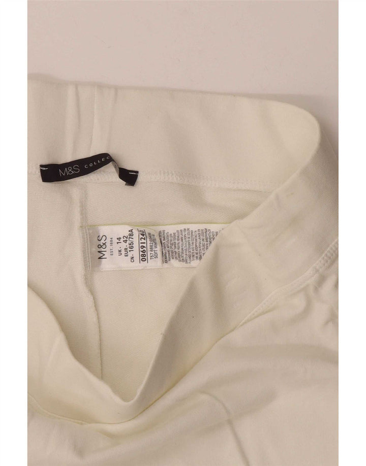 Leggings Capri da donna Marks & Spencer UK 14 grande cotone bianco