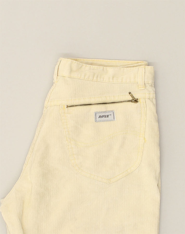RIFLE Womens Slim Corduroy Trousers W32 L34 Yellow Cotton | Vintage Rifle | Thrift | Second-Hand Rifle | Used Clothing | Messina Hembry 