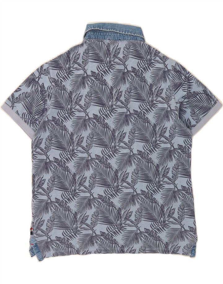 U.S. POLO ASSN. Mens Abstract Pattern Polo Shirt Small Blue Cotton Vintage U.S. Polo Assn. and Second-Hand U.S. Polo Assn. from Messina Hembry 