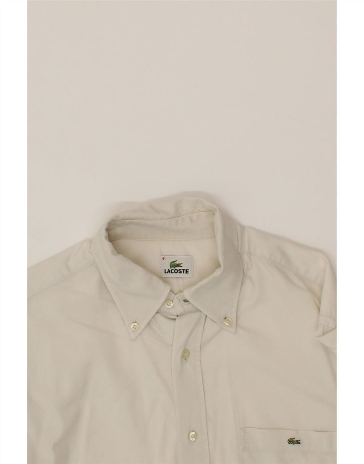 LACOSTE Mens Shirt Size 41 Large White Cotton Vintage Lacoste and Second-Hand Lacoste from Messina Hembry 