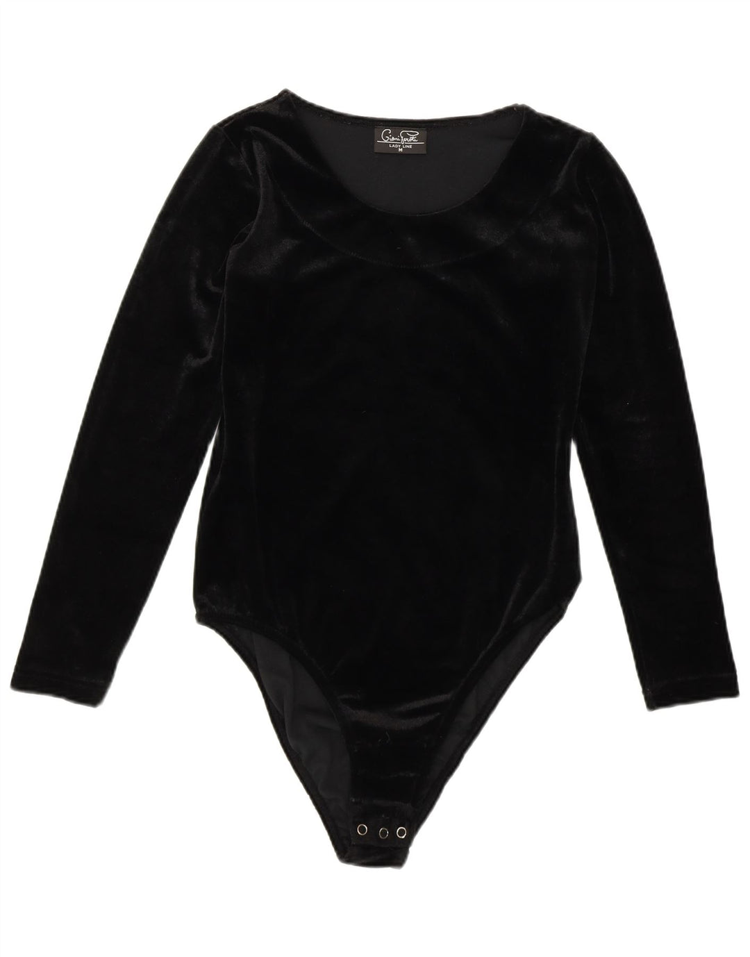 GIANI FEROTI Body in velluto da donna UK 14 poliestere nero medio