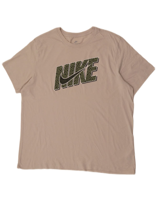 T-shirt grafica da uomo Nike Top 2XL in cotone beige
