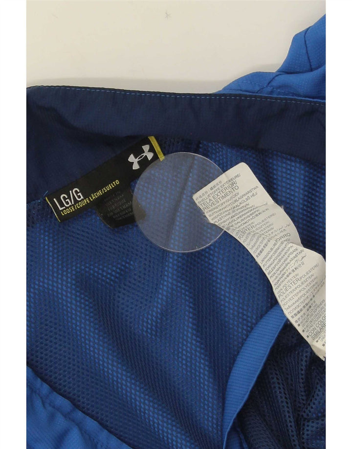 Giacca da ginnastica da uomo Under Armour grande in poliestere color block blu