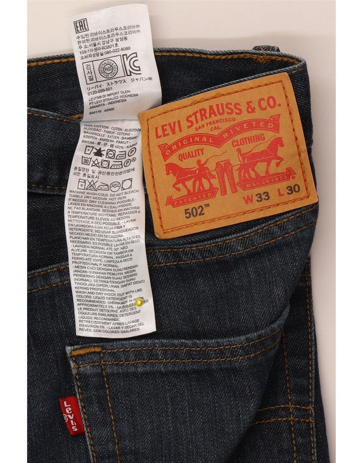 Levi's Uomo 502 Jeans affusolati W33 L30 Cotone blu