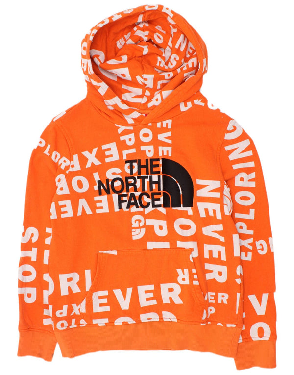 Felpa con cappuccio grafica per ragazzi The North Face 9-10 anni in cotone arancione medio