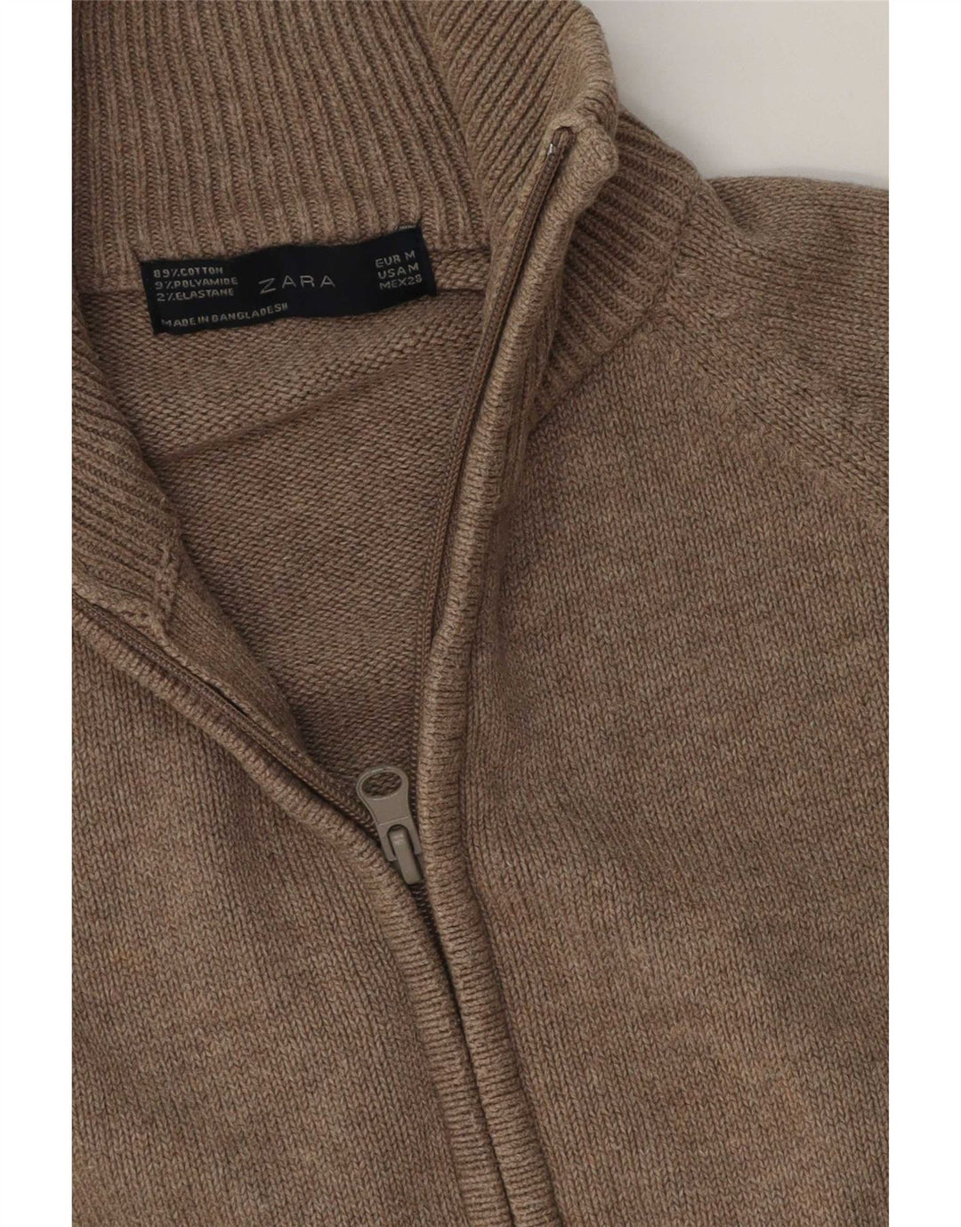 Maglione cardigan da donna Zara UK 14 Cotone grigio medio