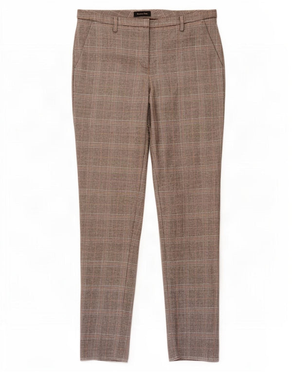 Pantaloni chino da donna Massimo Dutti EU 38 Small W28 L30 Pied de poule grigio