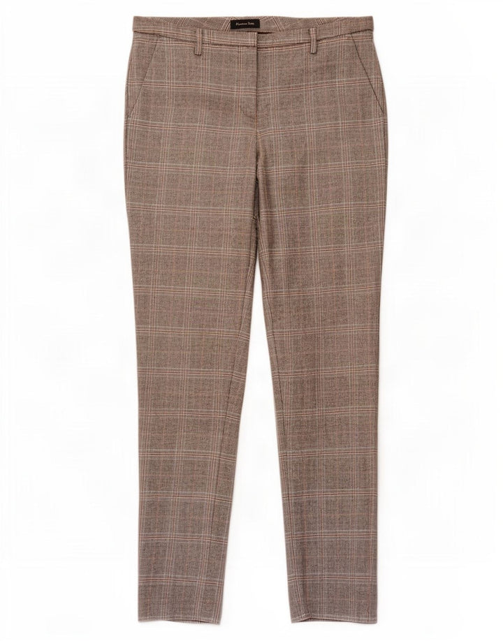 Pantaloni chino da donna Massimo Dutti EU 38 Small W28 L30 Pied de poule grigio