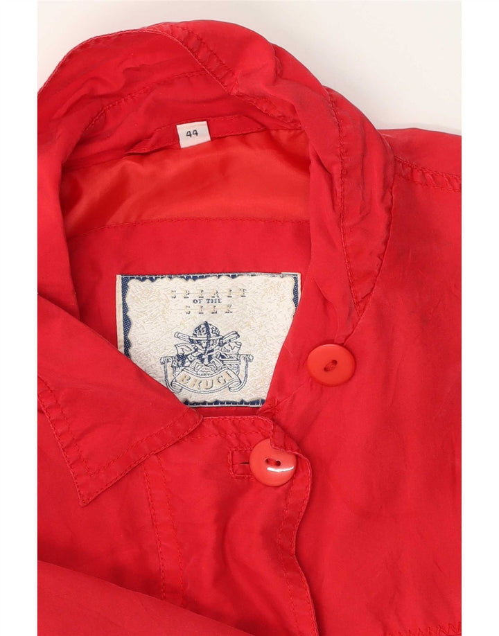 Giacca utilitaria oversize da donna Brugi UK 14 seta rossa media